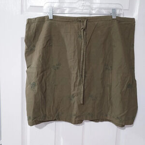 Venezia Jeans Clothing Co. Olive Green A-Line Skirt in Size 22/24 3X